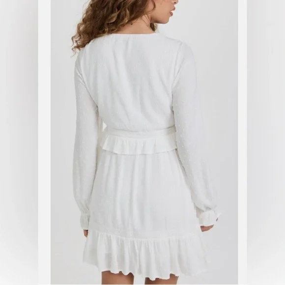 PAIGE Odelise Long Sleeve Boho Dress size small white - Picture 2 of 6